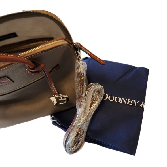 Dooney & Bourke Large Domed Satchel Taupe Purse NWT - Picture 15 of 16